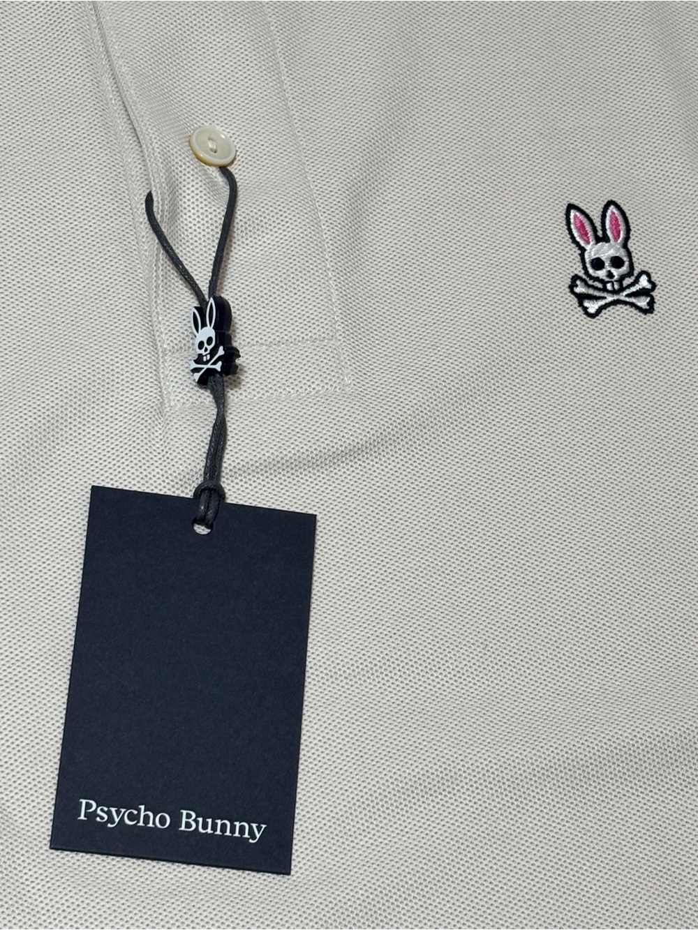 Psycho Bunny Men's Polo in Light Beige with Logo - Picture 4 of 6